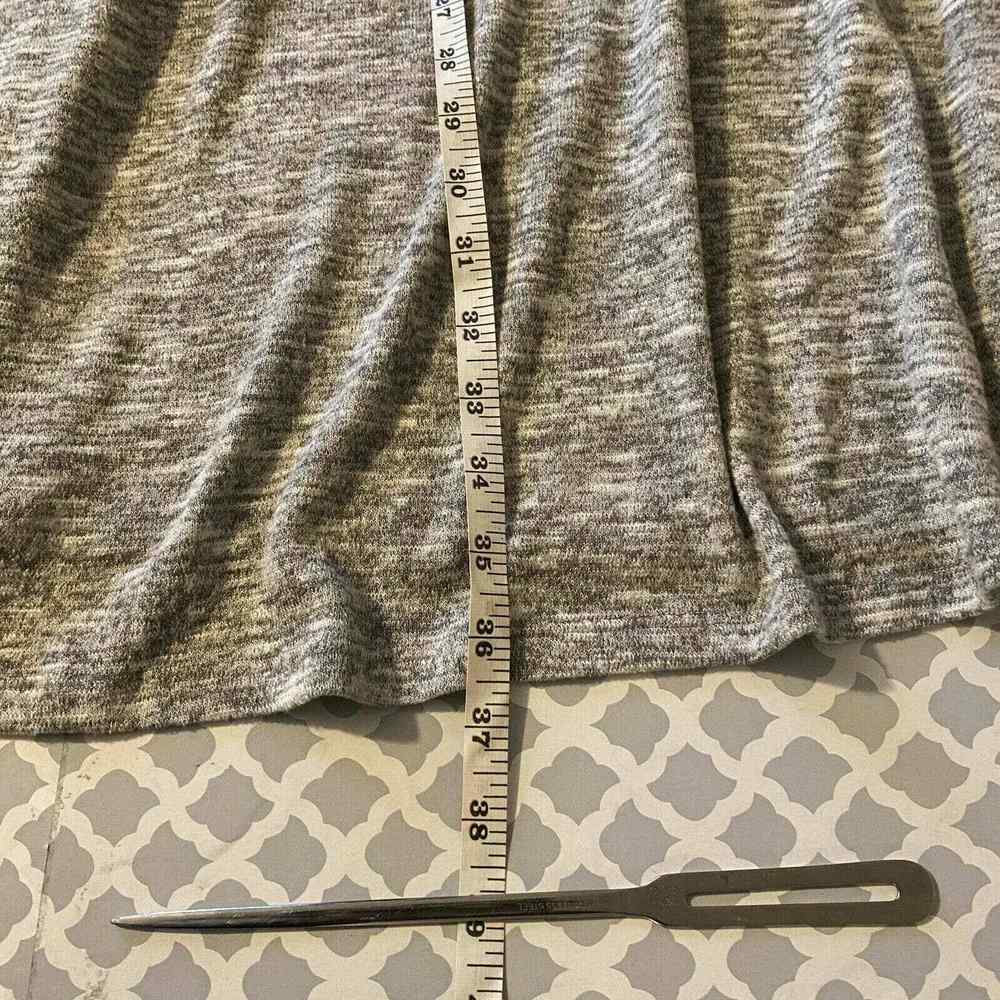 Eyeshadow Wrap Dress Size XL Short Sleeves Gray Midi *New* - Picture 9 of 14